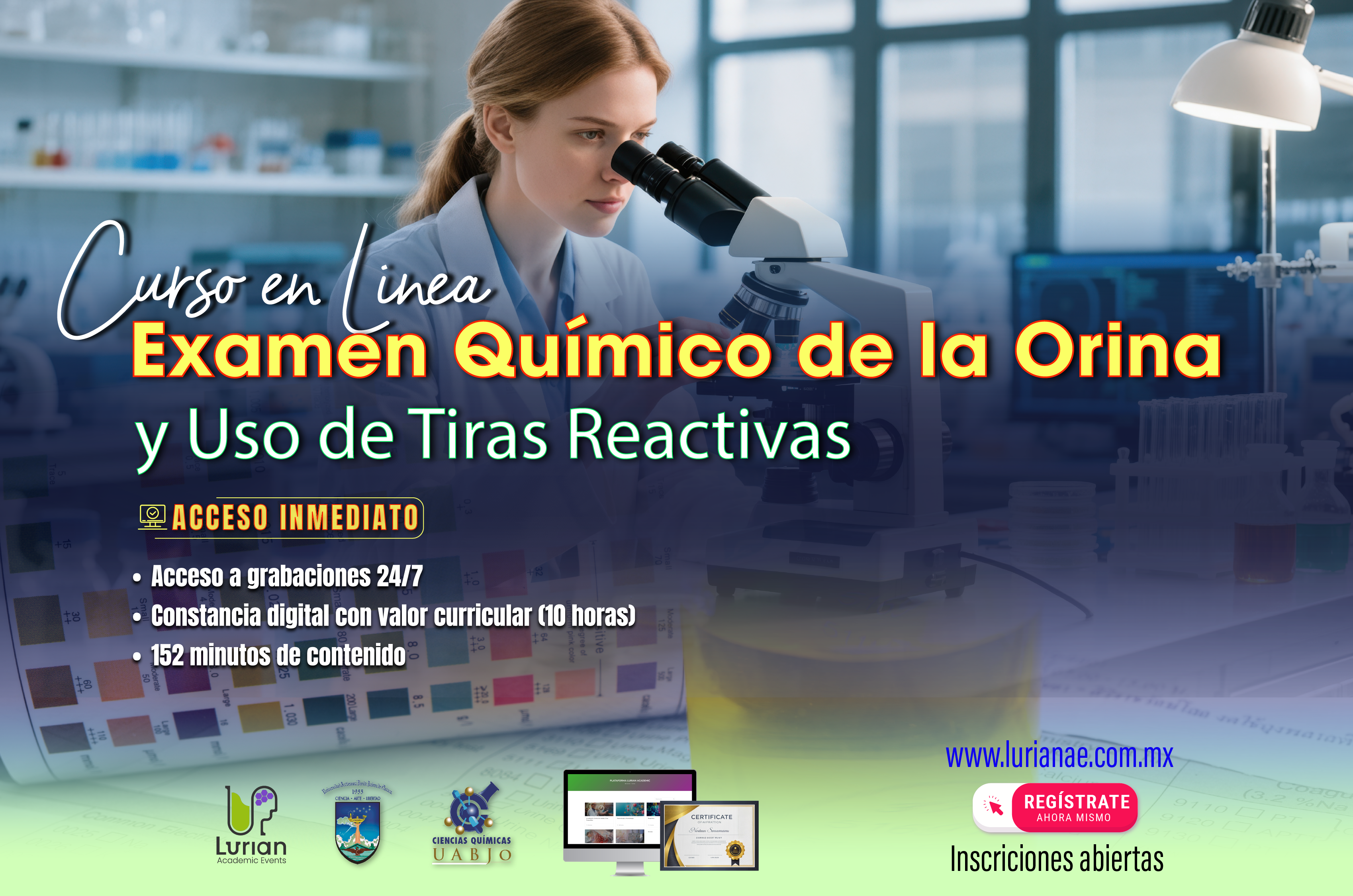 Curso en Línea Examen Químico de la Orina y Uso de Tiras Reactivas