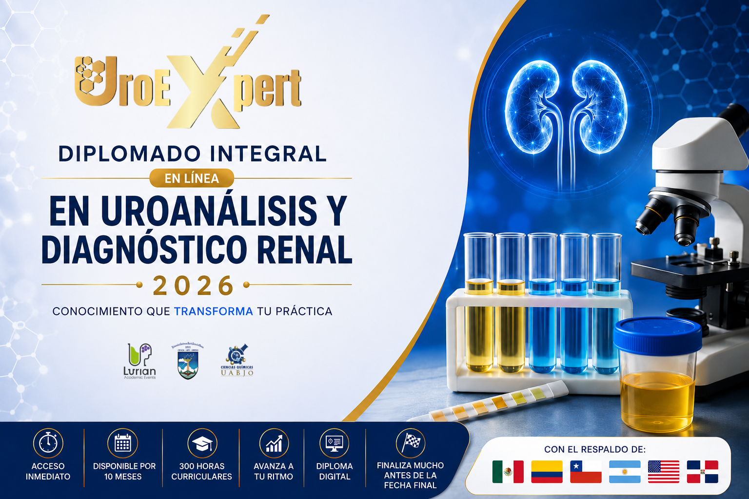 UroExpert Diplomado Integral en Línea en Uroanálisis y Diagnóstico Renal 2026