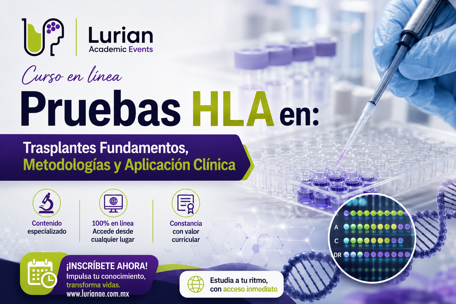 Curso Pruebas HLA en Trasplantes Fundamentos, Metodologías y Aplicación Clínicas