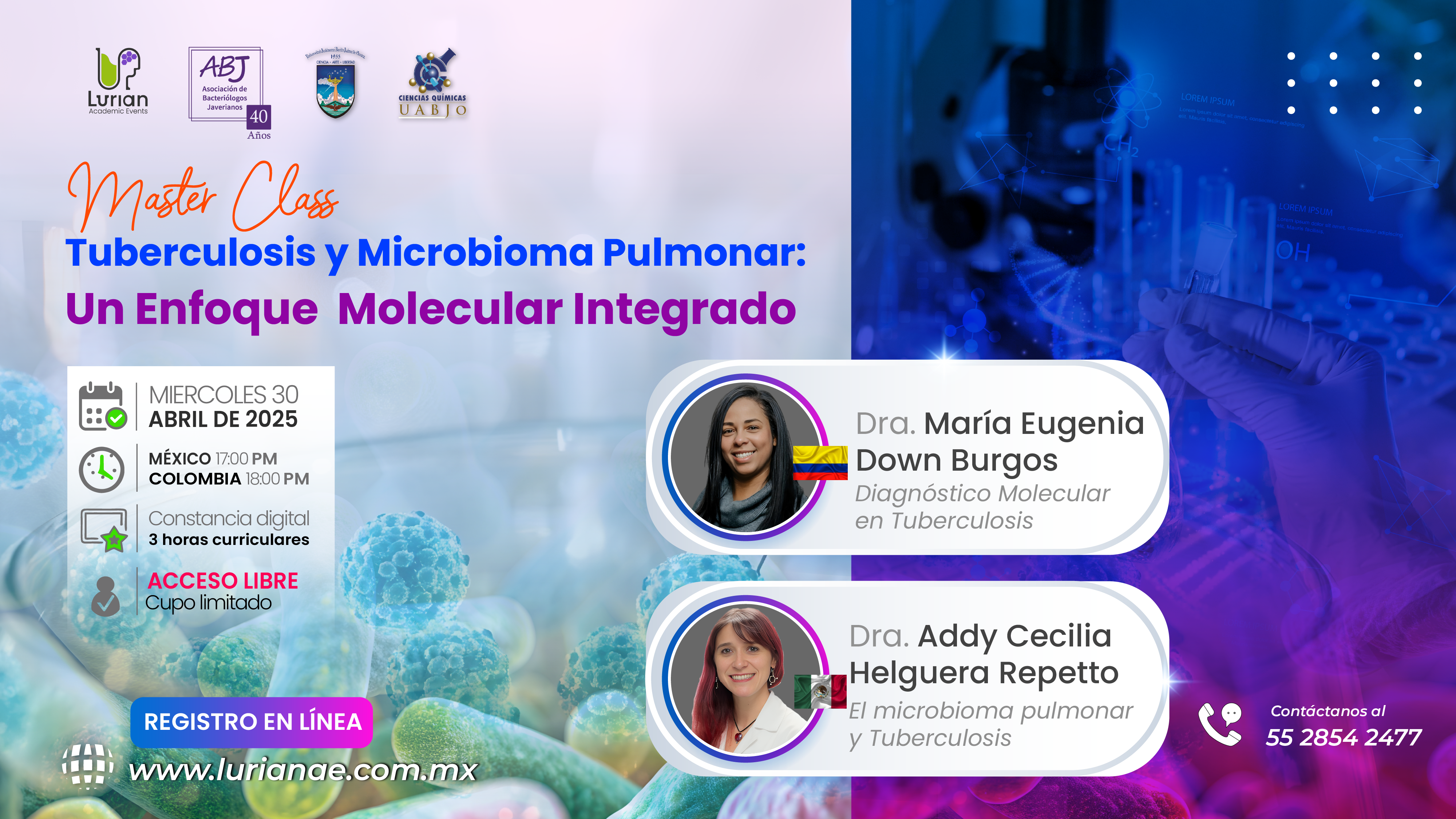 Master Class Tuberculosis y Microbioma Pulmonar: Un Enfoque Molecular Integrado 2025